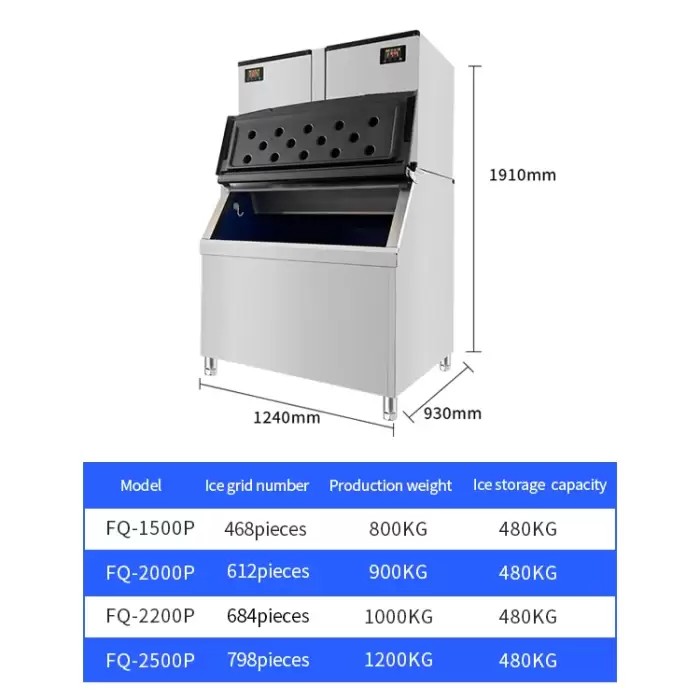 Ice Maker Machine 1000kg 900kg Cube Ice Making Machine With Factory Price — image 3