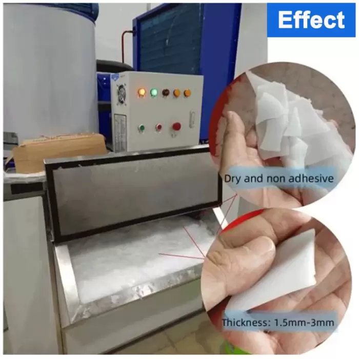 1 Ton/Day Portable Flake Ice Maker Machine Newest Stainless Steel 100/500/1000kg Ice Compressor — image 5