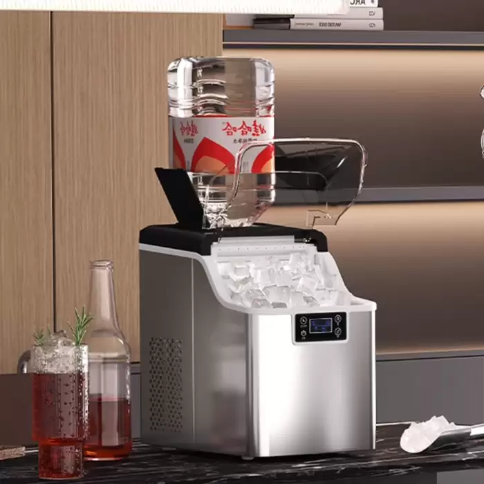 Ice Maker HZB25AFS Compact Cube Ice Maker 25KG Daily Output Antibacterial Home And Commercial Use For Dorms And Bars — image 3