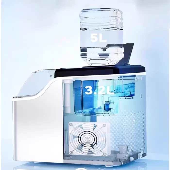 Ice Maker HZB25AFS Compact Cube Ice Maker 25KG Daily Output Antibacterial Home And Commercial Use For Dorms And Bars — image 5