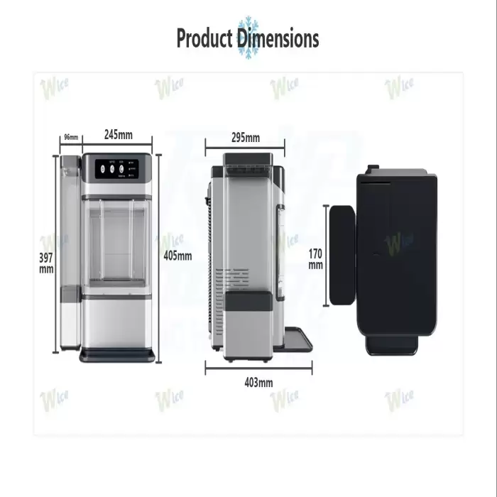 Ice Maker Nugget Countertop, Chewable Pellet Ice Maker With Self-Cleanin Function,17kg/24H Portable Makers For Home — image 6