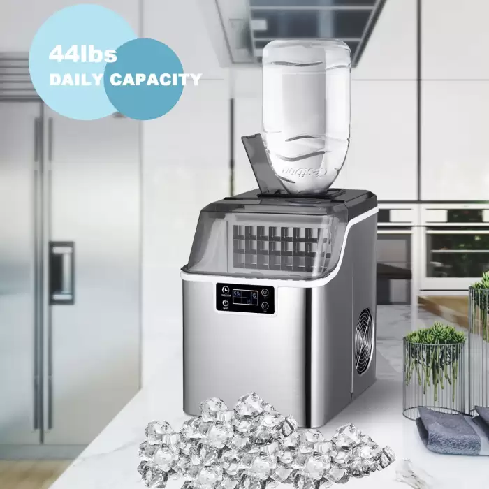 20kg Mini Portable Ice Cube Block Making Automatic Countertop Machines For Commercial Home Food — image 7