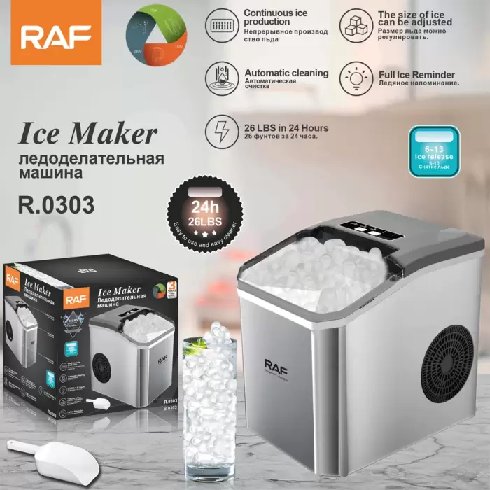 Automatic Household Mini Portable Ice Maker Machine Freestanding Automatic Cleaning 24h Working Hot Selling — image 7