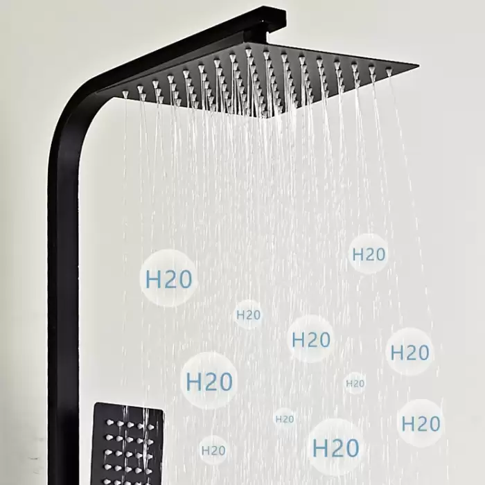 Digital Bathroom Shower Set Quality Brass Hot Cold Bathroom Mixer Faucet Rain Shower Head Thermostatic Bathrooom Shower System — image 6