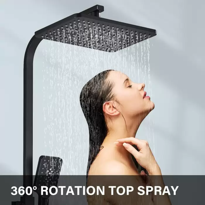 Digital Bathroom Shower Set Quality Brass Bathroom Faucet Accessories Rain Shower Head Thermostatic Bath Shower System — image 5