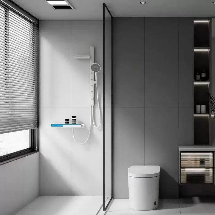 Spa Massage Smart Bathroom Shower System Full Set with Filter Brass Mixer Tap Digital Display Bathtub Rain Showers Faucet — image 3