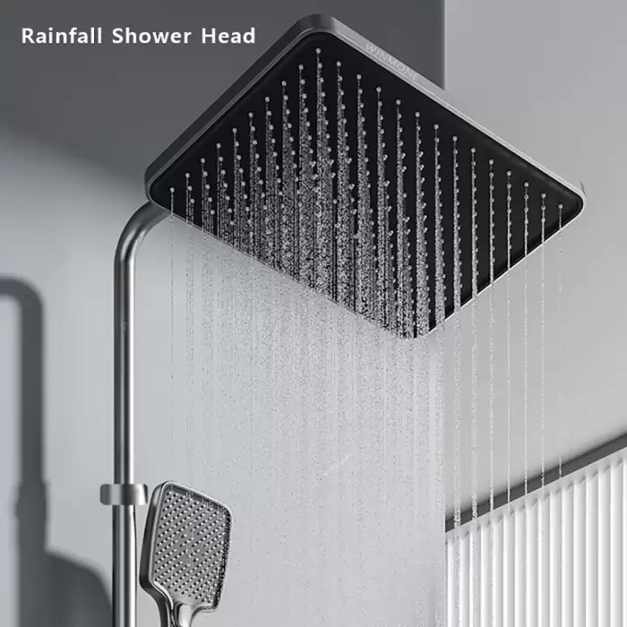 Smart Digital Display Shower Set Hot Cold Water Mixer Bathroom Faucet Rainfall Bathtub Complete Pressurize Showers System — image 4