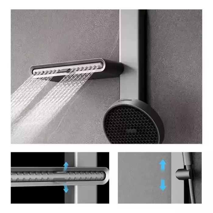 Spa Massage Smart Bathroom Shower System Full Set with Filter Brass Mixer Tap Digital Display Bathtub Rain Showers Faucet — image 6