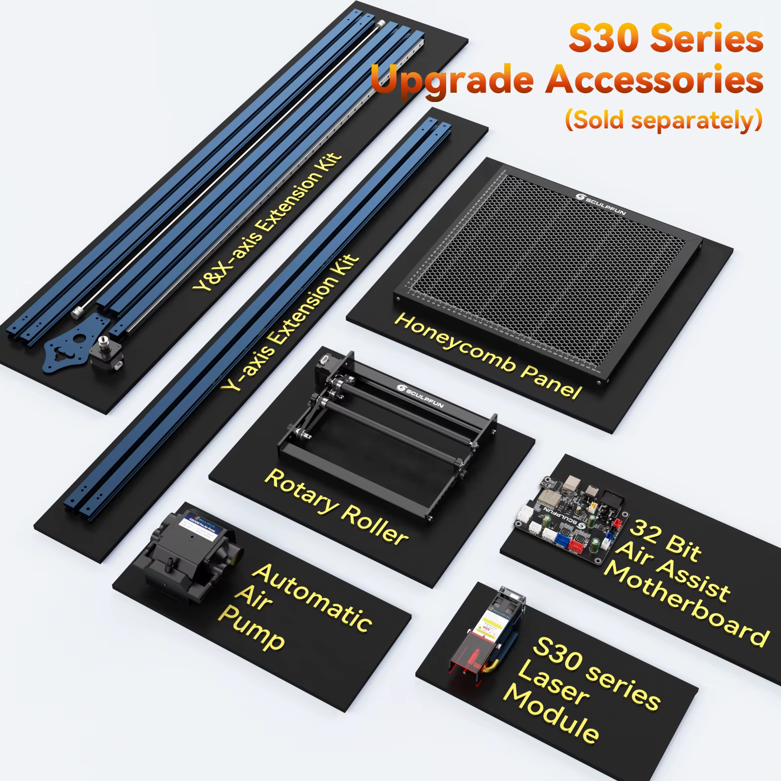 SCULPFUN S30 Pro Max 20w Lazer Engraver Cutting Automatic Air-assist System Engraving Area Laser Engraving Machine — image 6