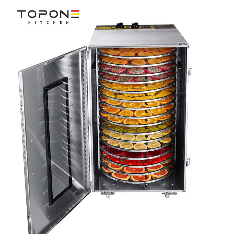 16 Trays Rotary Stainless Steel Food Dehydrator — image 4