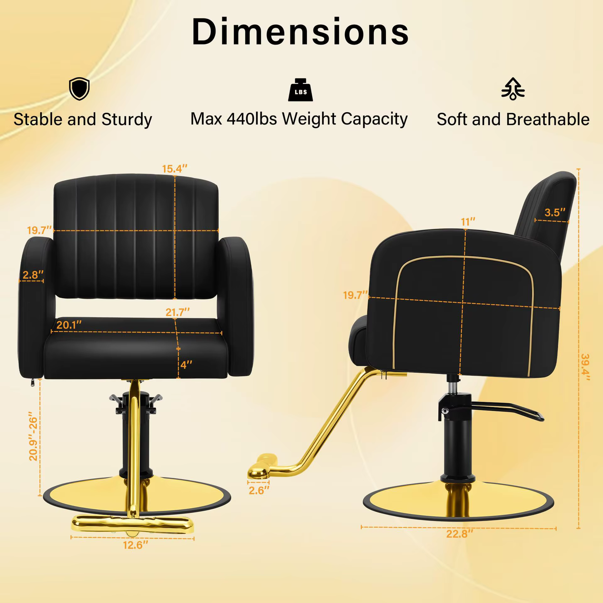 Latest New Modern Ergonomic Salon Chair — image 4