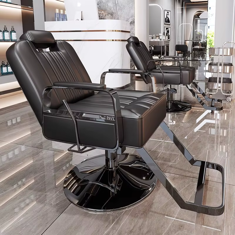 High-End Salon Chair with Metal Frame — image 2