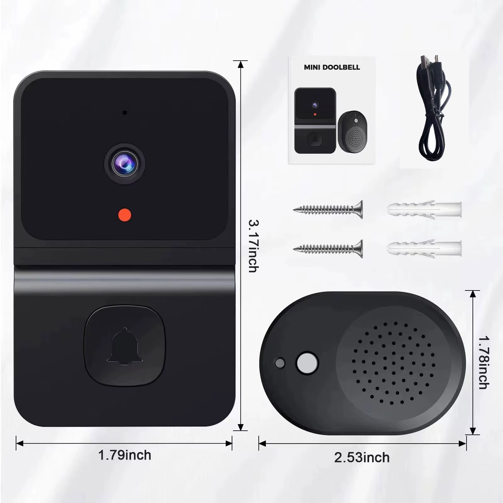 Mini Black Home Security Anti-theft Monitor — image 2