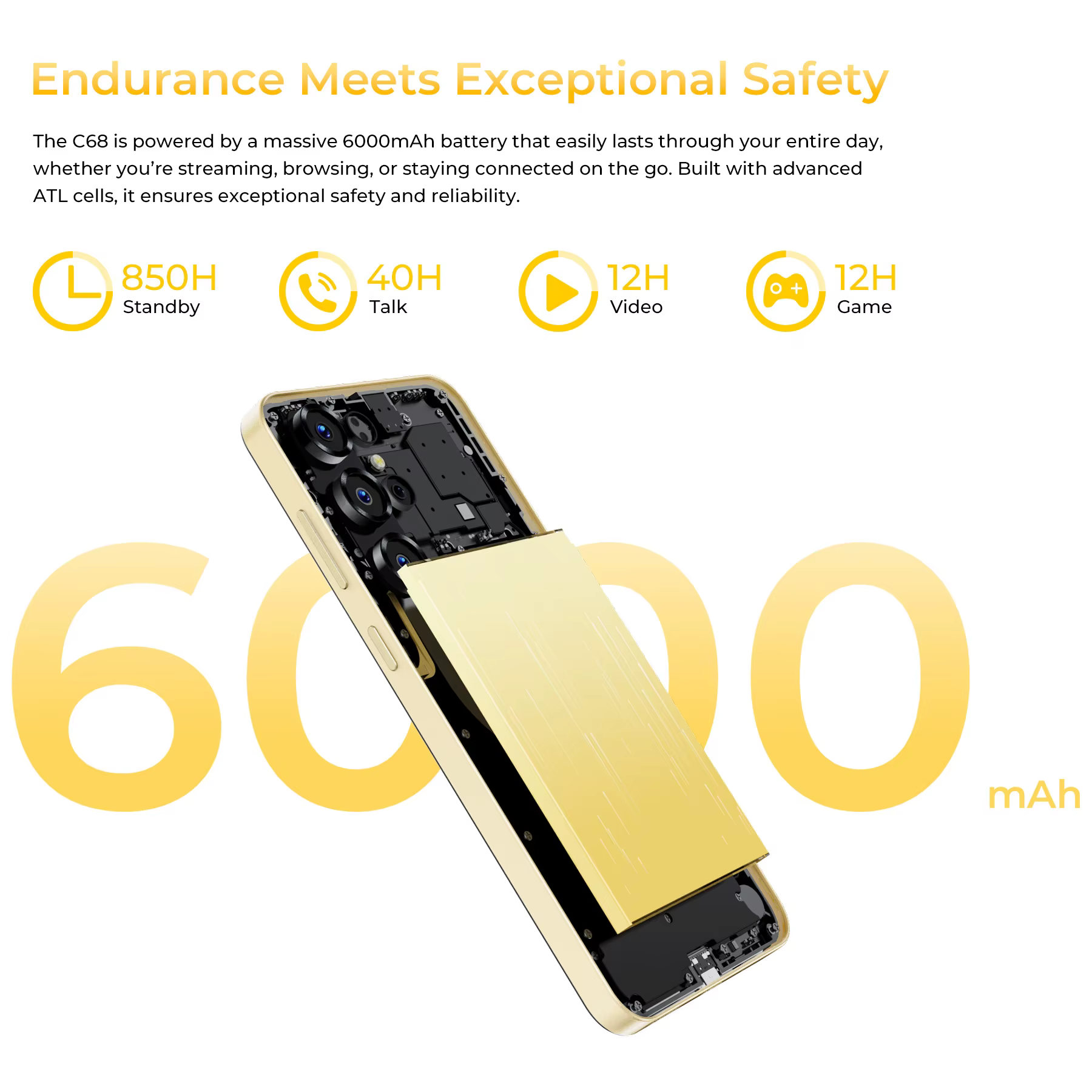 Oukitel C68: 7.2-inch 64MP HD Main Camera 6000mAh Battery 18W Fast Charging Android 15 8GB+512GB and NFC 120Hz Refresh — image 5