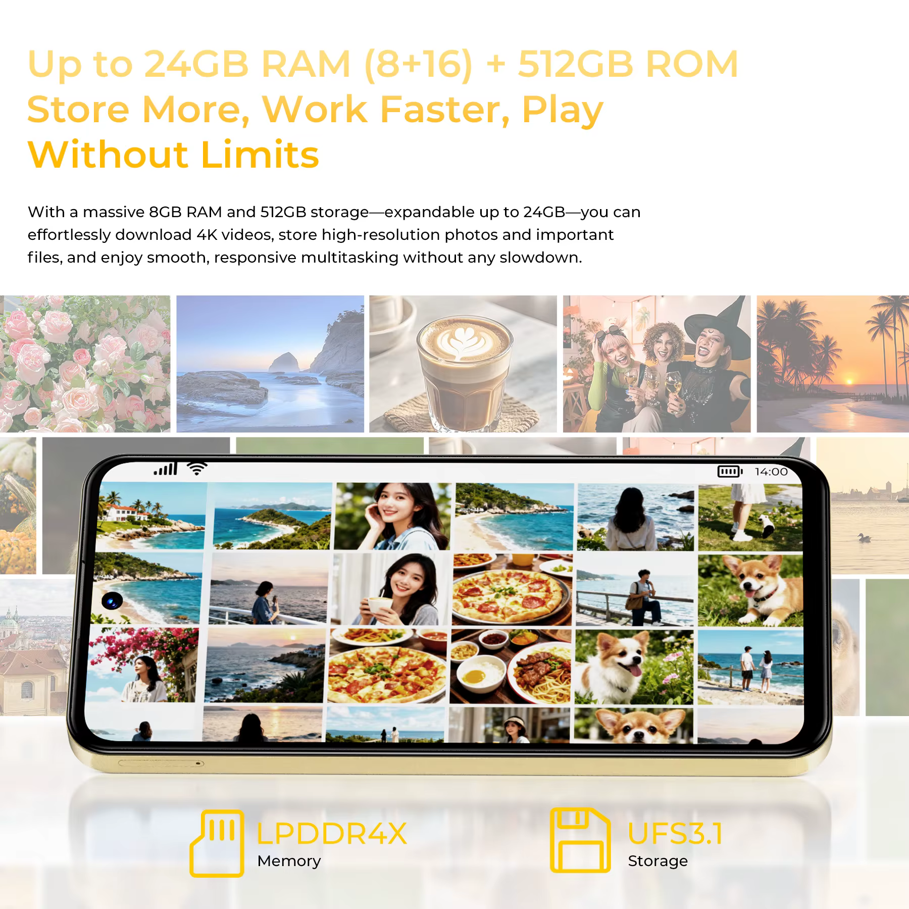 Oukitel C68: 7.2-inch 64MP HD Main Camera 6000mAh Battery 18W Fast Charging Android 15 8GB+512GB and NFC 120Hz Refresh — image 6