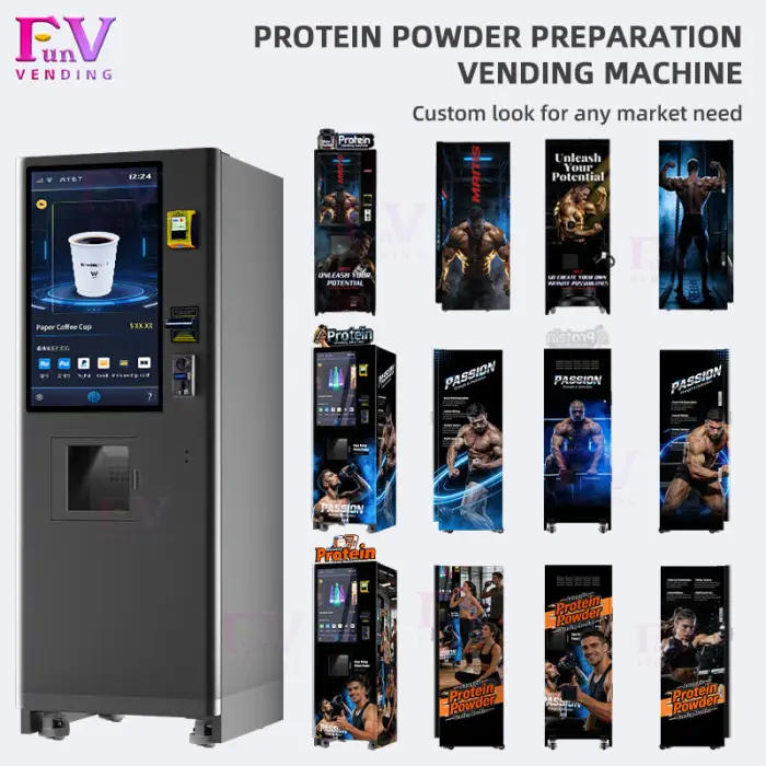 FunVending Innovative Gym Milkshake Keep Fit Smart Touch Screen Protein Shake Vending Machine Vendo Machine — image 4