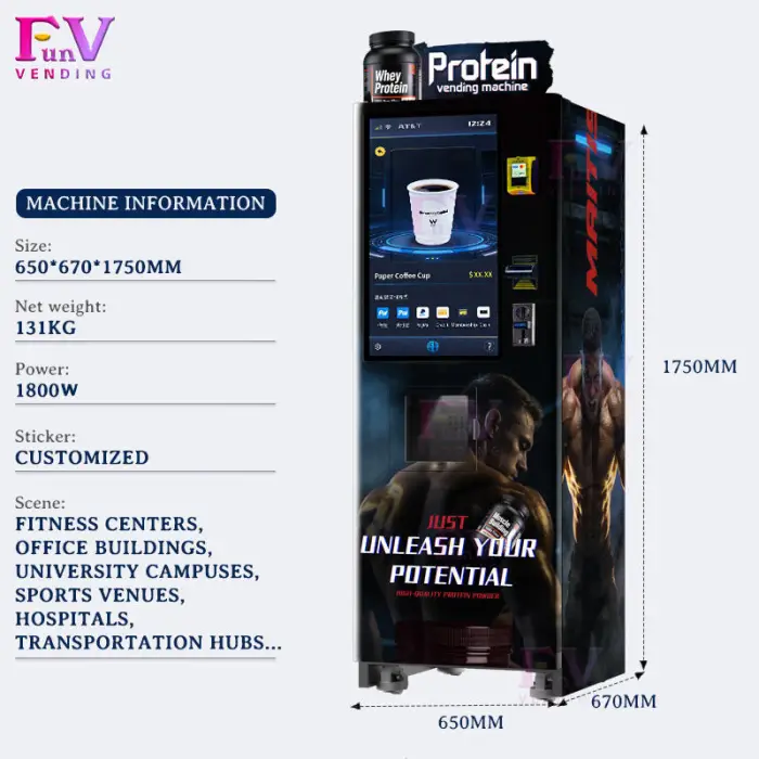 Protein Shaker Vending Machine Protein Beverages Vending Machine Protein Shake Vending Machine Manufacturers — image 3