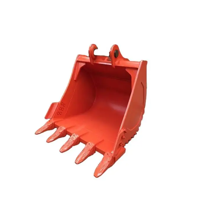Hard Rock Construction Machinery Parts Excavator Heavy Duty Rock Bucket Q345B+NM400 for 1-80 Ton Excavators — image 4
