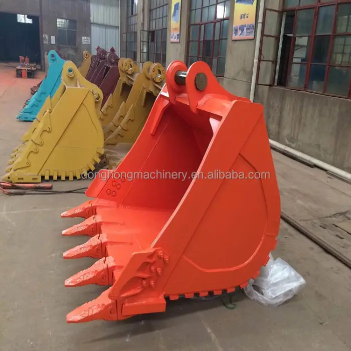 Hard Rock Construction Machinery Parts Excavator Heavy Duty Rock Bucket Q345B+NM400 for 1-80 Ton Excavators — image 6