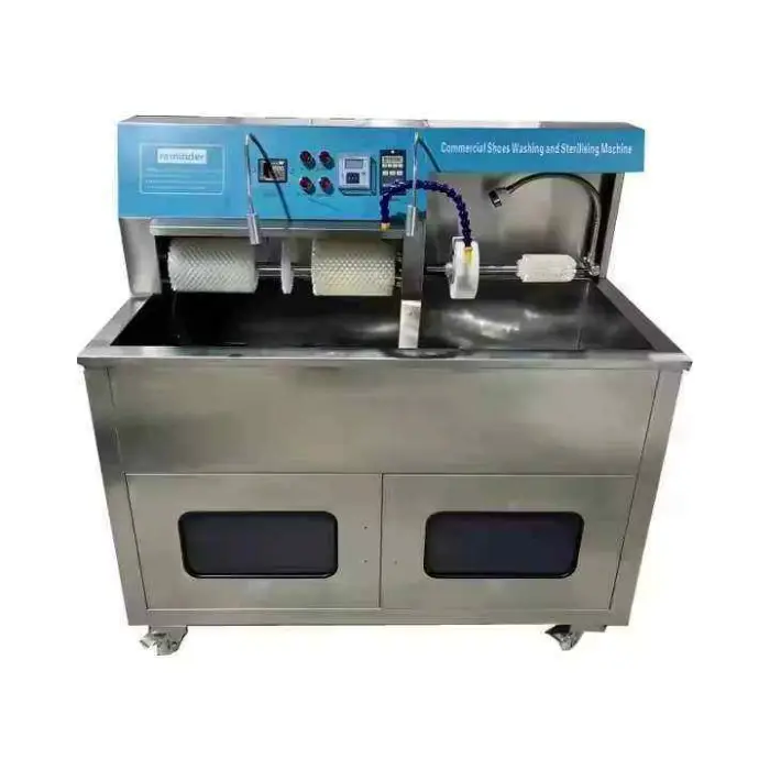Commercial Automatic & Semi-Manual Shoes Washing Machine Stainless Steel Electric Sneakers Cleaner — image 2
