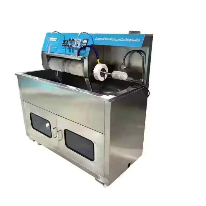 Commercial Automatic & Semi-Manual Shoes Washing Machine Stainless Steel Electric Sneakers Cleaner — image 3