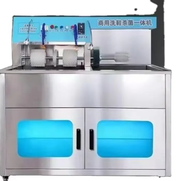 Commercial Automatic & Semi-Manual Shoes Washing Machine Stainless Steel Electric Sneakers Cleaner — image 4
