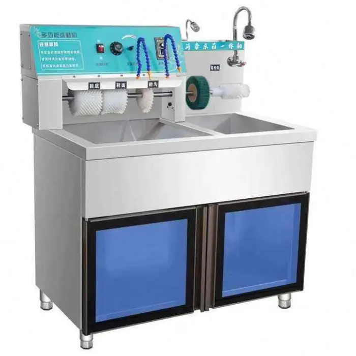 Commercial Automatic & Semi-Manual Shoes Washing Machine Stainless Steel Electric Sneakers Cleaner — image 5