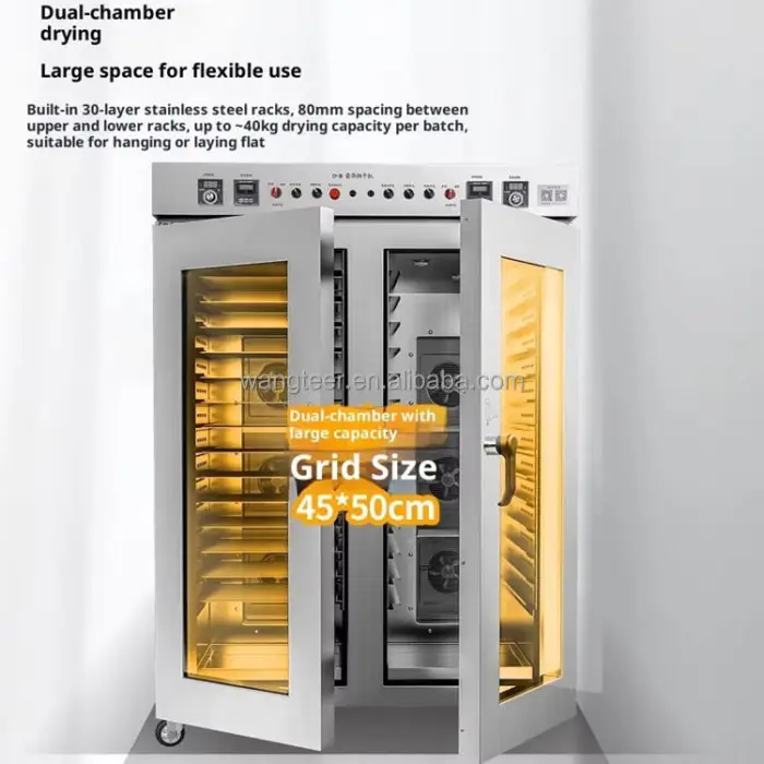 Hot Sale Best Price Commercial 16tray 30 Tray Food Meat Fish Seafood Dryer Drying Machine Fruit Vegetable Dehydrator Machine — image 4