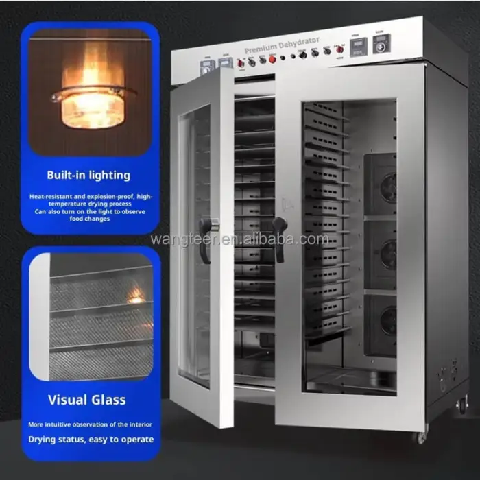 Hot Sale Best Price Commercial 16tray 30 Tray Food Meat Fish Seafood Dryer Drying Machine Fruit Vegetable Dehydrator Machine — image 5