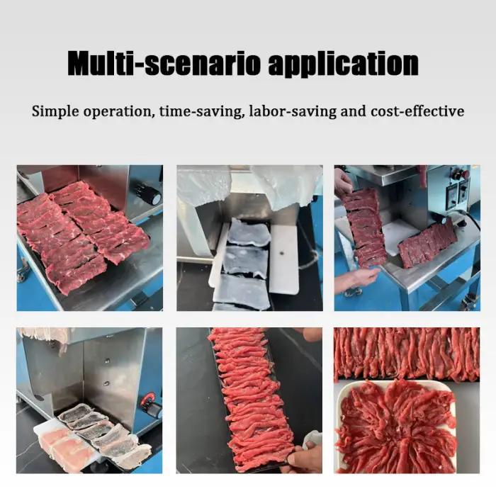 Automatic Fatty Beef and Lamb Meat Slicer Commercial Hotpot Shop Frozen Fresh Meat Slicing Machine — image 4