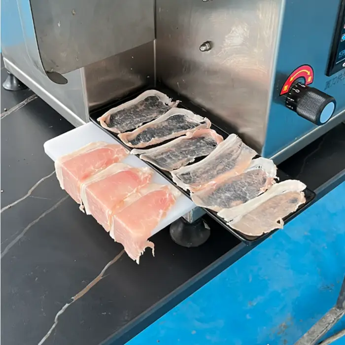 Automatic Fatty Beef and Lamb Meat Slicer Commercial Hotpot Shop Frozen Fresh Meat Slicing Machine — image 6