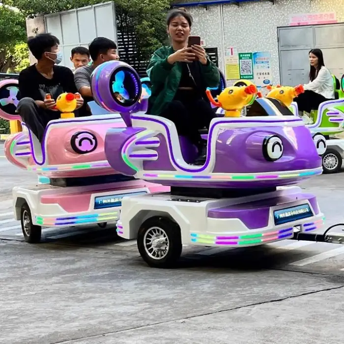 Amusement Park Camera LCD Screen Children Train Rides Ocean Themes Train for Sale Electric Trackless Train — image 2