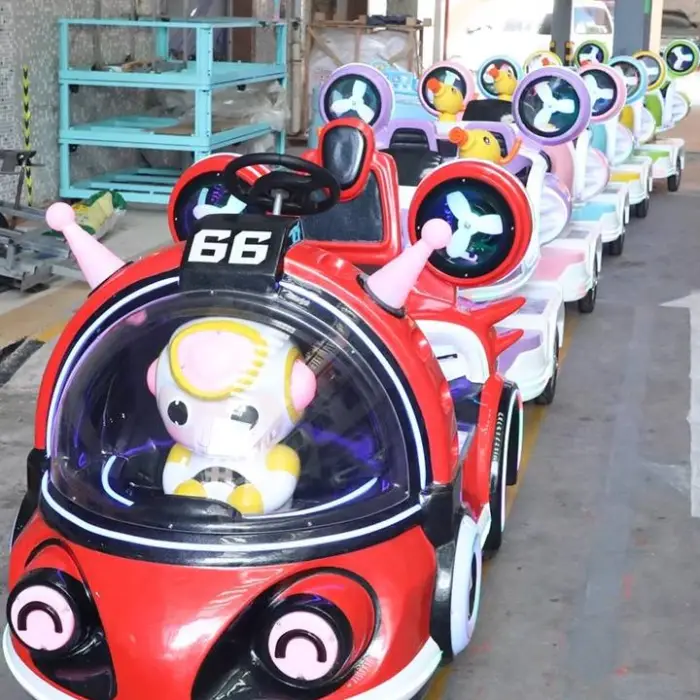 Amusement Park Camera LCD Screen Children Train Rides Ocean Themes Train for Sale Electric Trackless Train — image 4