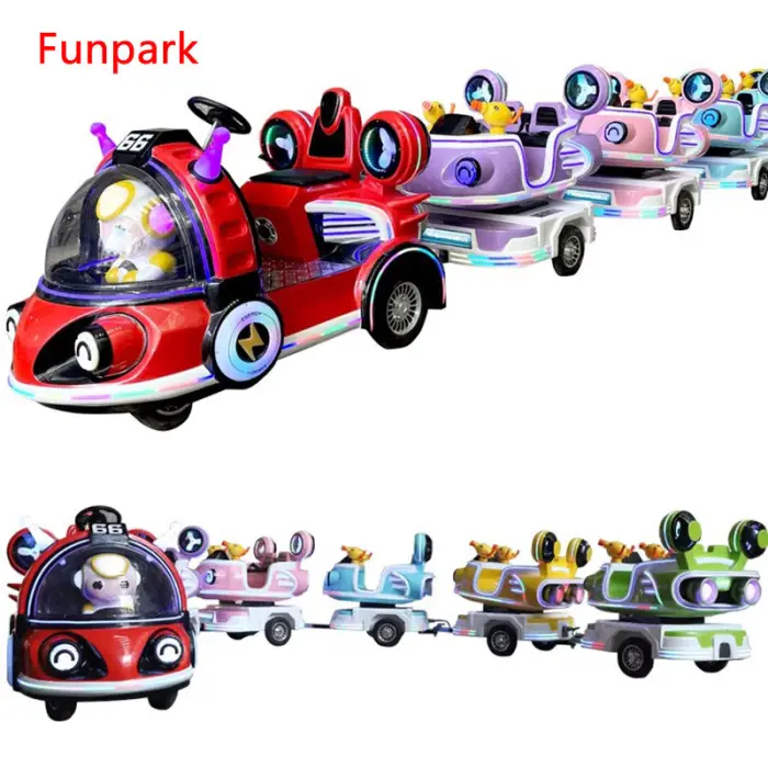 Amusement Park Camera LCD Screen Children Train Rides Ocean Themes Train for Sale Electric Trackless Train — image 6