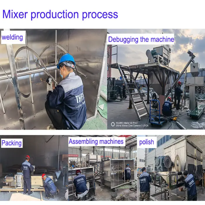 200l 500l 900l 1000l SS304 Double Screw Ribbon Blender Mixer Dry Powder Mixing Machine for Chemicals — image 3