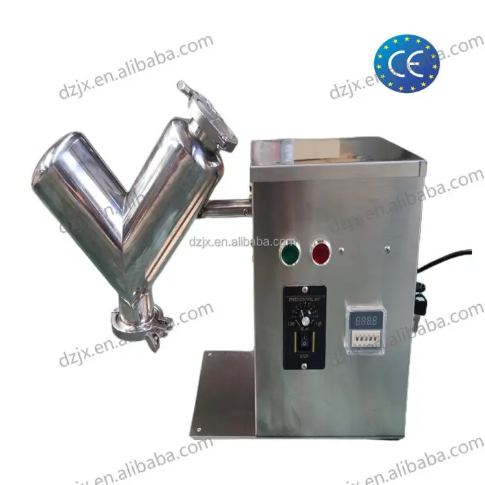 DZJX V-blender 300kg V-type Mixing Machine 2l 2000l V-500 Small-scale-20l-v-shaped-dry-powder-mixer-for-lab — image 2