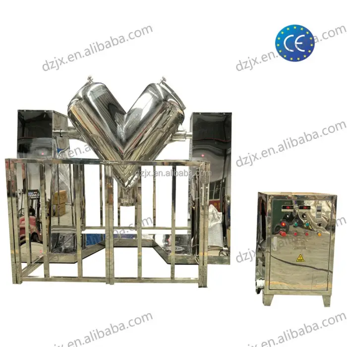 DZJX V-blender 300kg V-type Mixing Machine 2l 2000l V-500 Small-scale-20l-v-shaped-dry-powder-mixer-for-lab — image 4