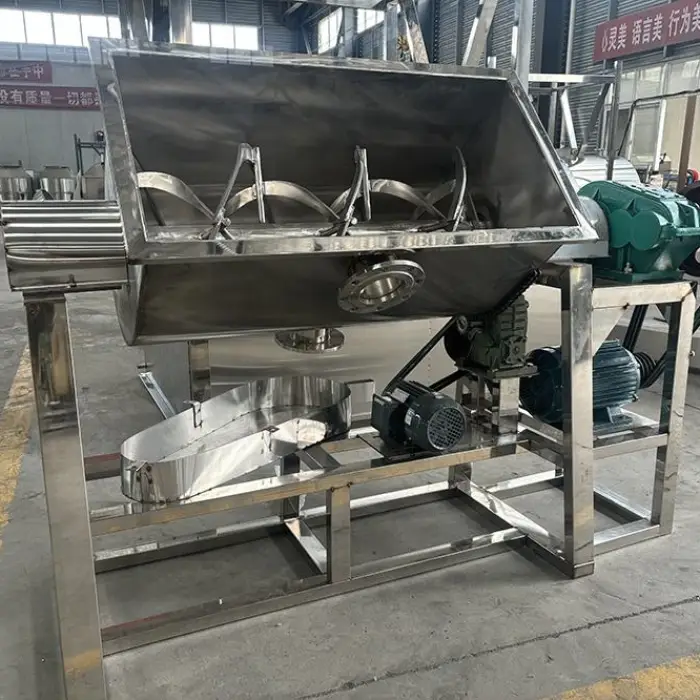 Large Stainless Steel Food Cement Mixer Masterbatch 200kg Plastic Granule Mixer U Type 500kg Food Grade Large Capacity Blender — image 4