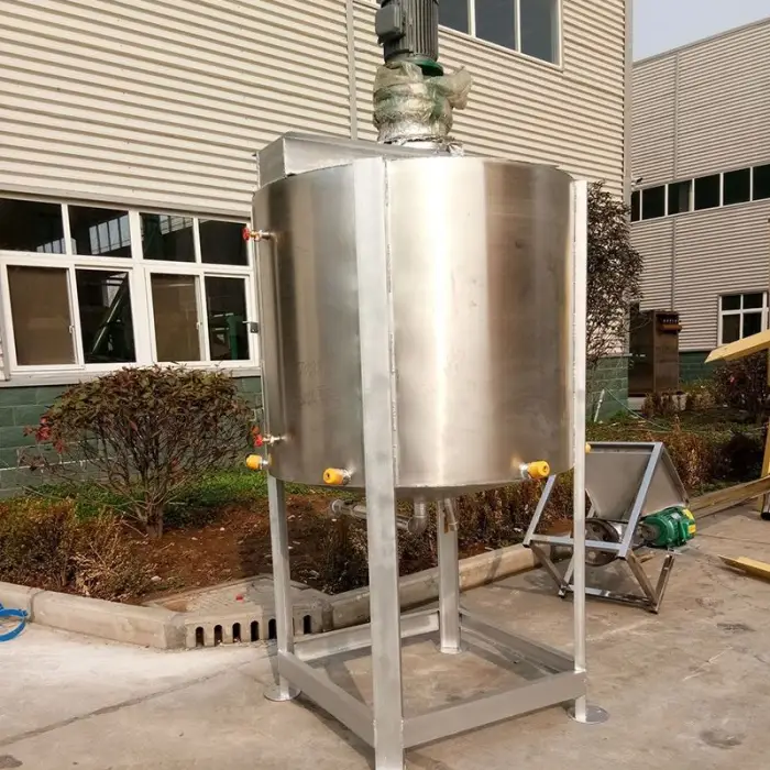 Homogenous Beverage Drink Ss304 1000l Liquid Mixing tank Single Phase Stainless Steel Soap Mixer Machine for Small Industries — image 2