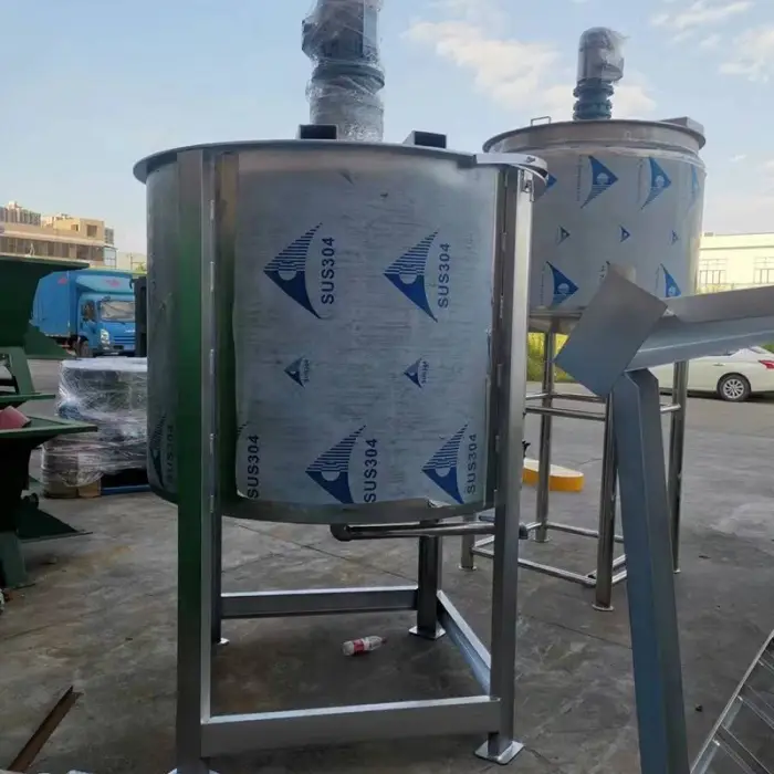 Homogenous Beverage Drink Ss304 1000l Liquid Mixing tank Single Phase Stainless Steel Soap Mixer Machine for Small Industries — image 6
