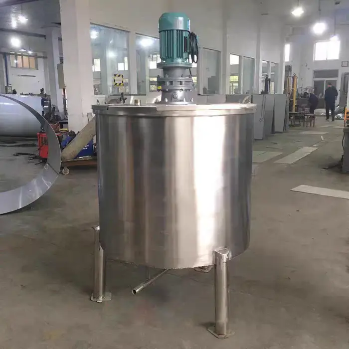 Liquid Soap Agitator 500L Sauce Milk Drink Liquid Cosmetic Emulsify Homogenizer Stainless Steel Juice Milk tank Agitator — image 4