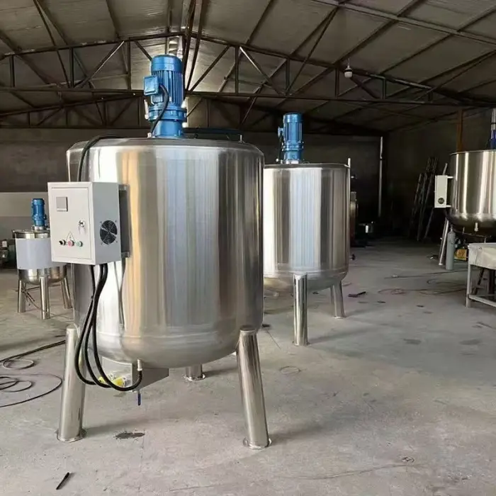 Liquid Soap Agitator 500L Sauce Milk Drink Liquid Cosmetic Emulsify Homogenizer Stainless Steel Juice Milk tank Agitator — image 5