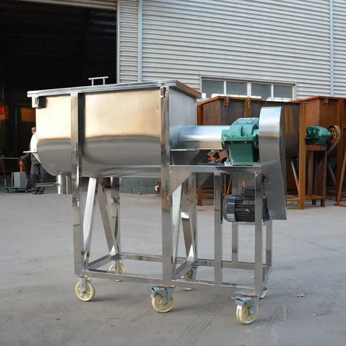 High Efficiency Ribbon Belt Chemical Industrial Mini Mixer Paste Dry Wet Powder Granule Horizontal Ribbon Mixer Blender — image 2