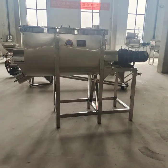 High Efficiency Ribbon Belt Chemical Industrial Mini Mixer Paste Dry Wet Powder Granule Horizontal Ribbon Mixer Blender — image 4