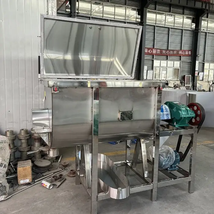 High Efficiency Ribbon Belt Chemical Industrial Mini Mixer Paste Dry Wet Powder Granule Horizontal Ribbon Mixer Blender — image 5