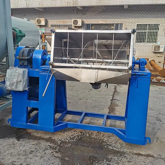 Helical Ribbon Agitator Mixer Wall Paint Silicone Putty Mixing Machine Price Flip Horizontal Texture Stone Paint Mixer Machine — image 4