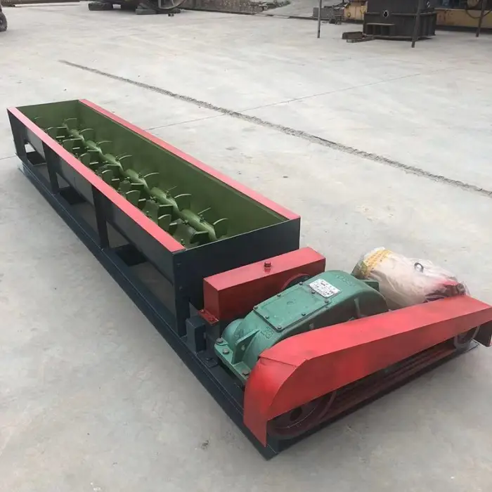 Double Shaft Horizontal Mixer Concrete Dust Coal Pottery ore slurry mixer Large Capacity Organic Fertilizer Mixer Machine — image 2