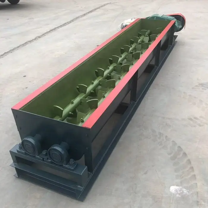 Double Shaft Horizontal Mixer Concrete Dust Coal Pottery ore slurry mixer Large Capacity Organic Fertilizer Mixer Machine — image 3