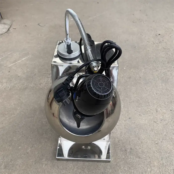 SS304 Automatic Chocolate Coating Machine Donut Peanut Seasoning Tumbler Machine Liquid Sprayer Automatic Peanut Tumbler Machine — image 2