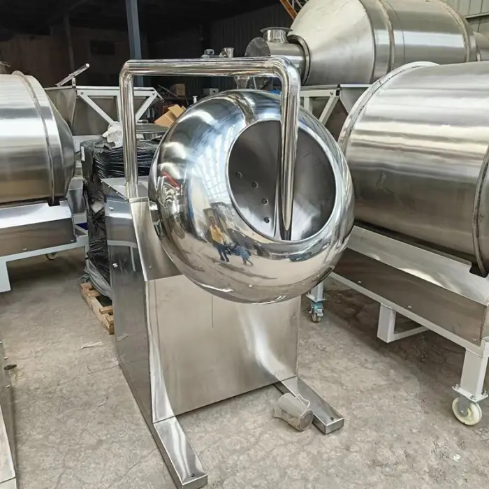 SS304 Automatic Chocolate Coating Machine Donut Peanut Seasoning Tumbler Machine Liquid Sprayer Automatic Peanut Tumbler Machine — image 4